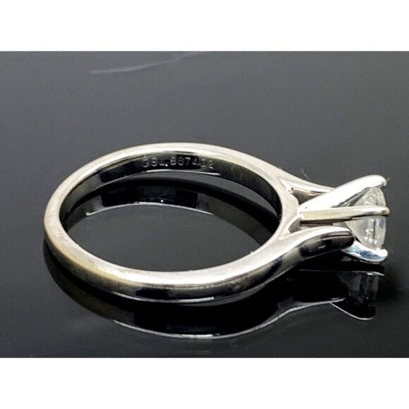 Engagement Ring 0.45ct Diamond Princess Solitaire 14k White Gold Women S… - Picture 12 of 15